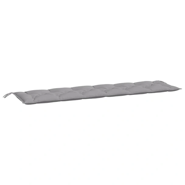 Възглавница за пейка 200x50x7 см сива — оксфорд плат - Image 2