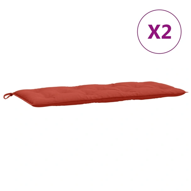 Възглавници за пейка 120x50x7 см червени — комплект 2 бр - Image 4