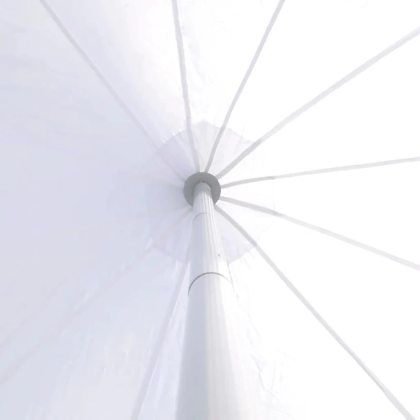 Градинска шатра Старфлекс Ø14 м бяла — оксфорд плат — стоманена рамка - Image 4
