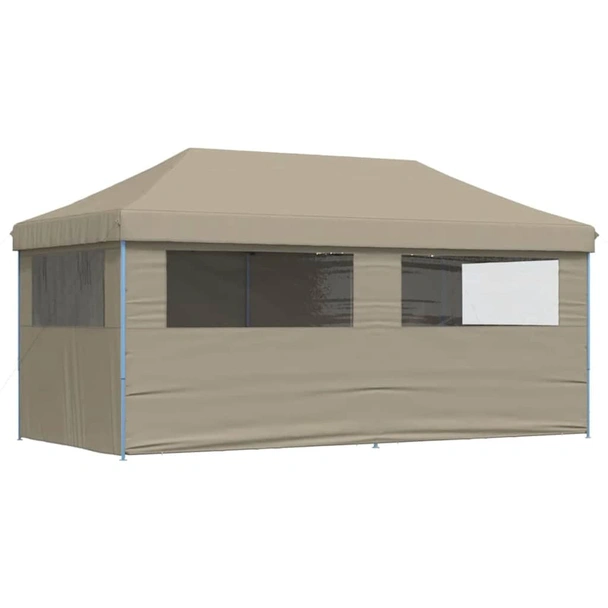 Pop-up парти шатра 5,8 x 2,9 м таупе — оксфорд с PVC — 4 стени — стомана - Image 6