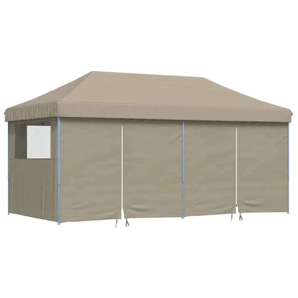 Pop-up парти шатра 5,8 x 2,9 м таупе — оксфорд с PVC — 4 стени — стомана - Image 2