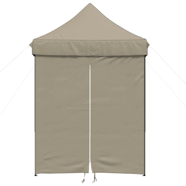 Pop-up парти шатра 2 x 2 м таупе — оксфорд с PVC — 4 стени — стомана - Image 3