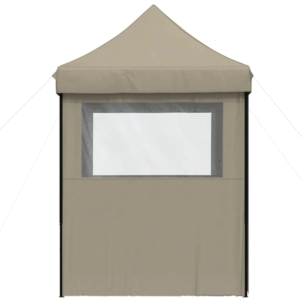 Pop-up парти шатра 2 x 2 м таупе — оксфорд с PVC — 4 стени — стомана - Image 4