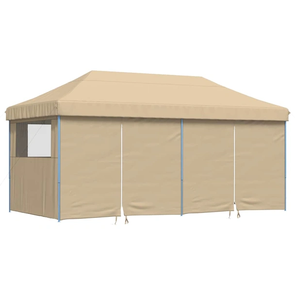 Pop-up парти шатра 5,8 x 2,9 м бежова — оксфорд с PVC — 4 стени — стомана - Image 2