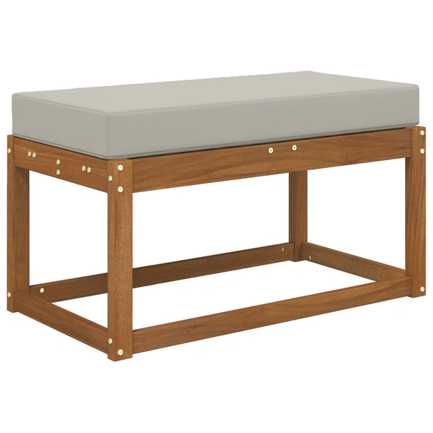 Възглавница за седалка 80x40x8 см сива — полиестер - Image 3