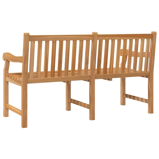 Градинска пейка 150x69x92 см кафява — тиково дърво масив - Image 5
