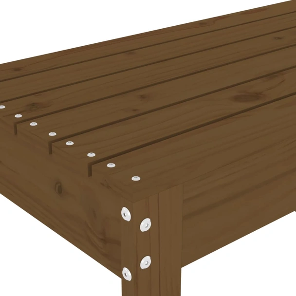 Градинска пейка 80×38×45 см меденокафява — борово дърво - Image 6