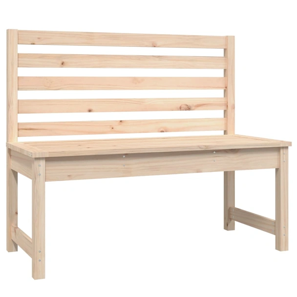 Градинска пейка 109×48×91,5 см — борово дърво масив - Image 2