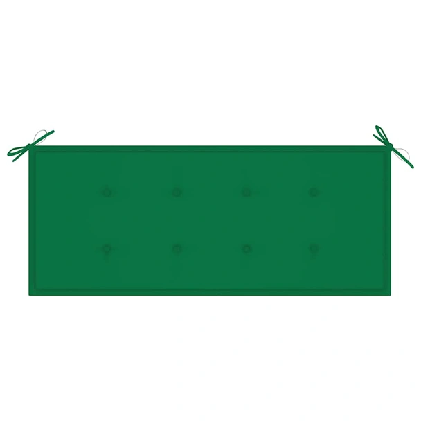 Градинска пейка 120x50x90 см кафява — акация масив — зелена (4 см) - Image 6