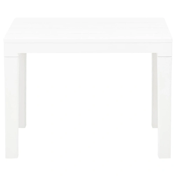 Градински пейки 60 × 38,5 × 45 см бели — полиетилен — 2 бр - Image 3