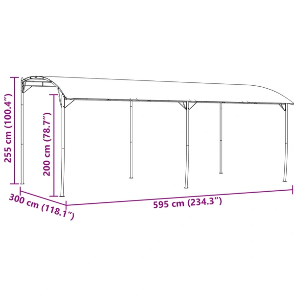 Шатра 6 x 3 м зелена — полиестер с PA 180 г/м² — алуминиева рамка - Image 8