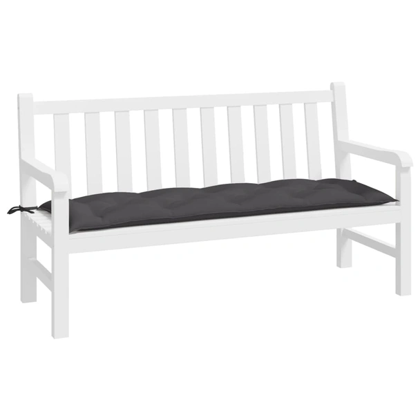 Възглавница за пейка 150x50x7 см антрацит — оксфорд плат - Image 3