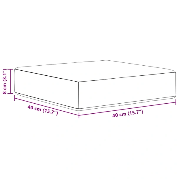 Възглавница за седалка 40x40x8 см тюркоаз — полиестер - Image 8