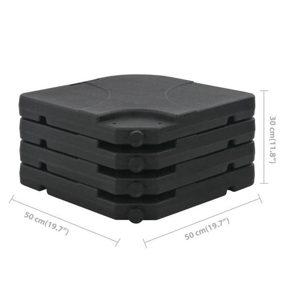 Кръгъл градински чадър Ø5 м таупе — полиестер — манивела, преносима основа — алуминиева рамка - Image 11