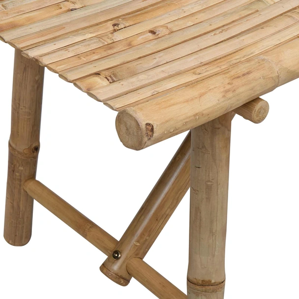 Градинска пейка 110 × 45 × 50 см — бамбук — извит дизайн - Image 7
