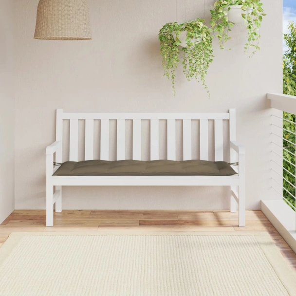 Възглавница за пейка 150x50x7 см меланж таупе — 100% полиестер - Image 3