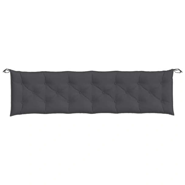 Възглавница за пейка 200x50x7 см меланж антрацит — 100% полиестер - Image 4