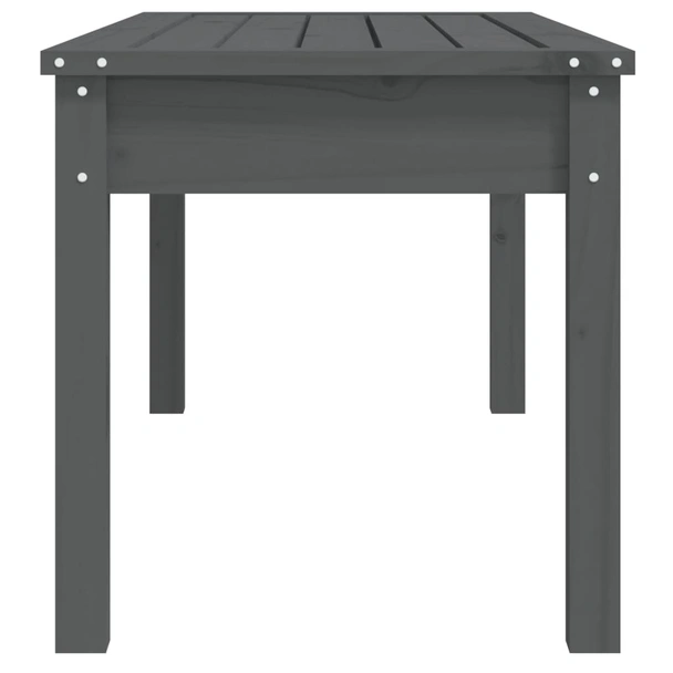 Градинска пейка 109×44×45 см сива — борово дърво масив - Image 5