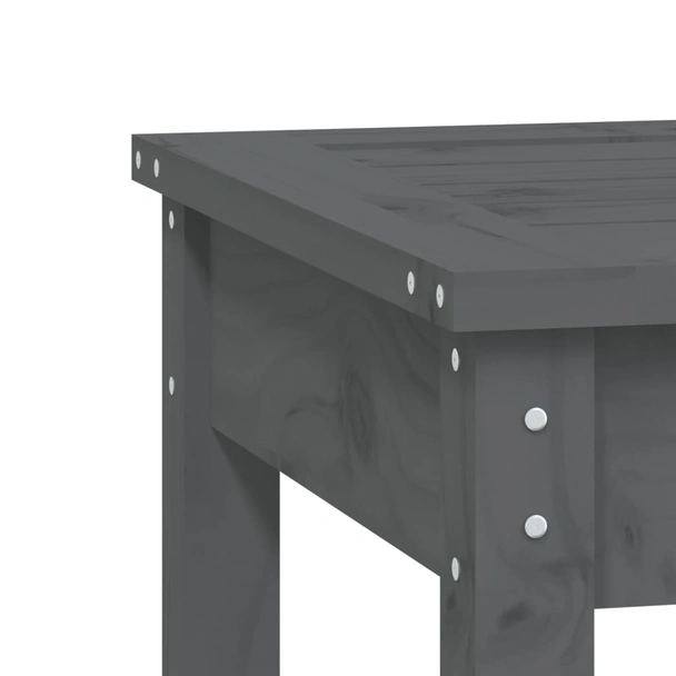 Градинска пейка 109×44×45 см сива — борово дърво масив - Image 6
