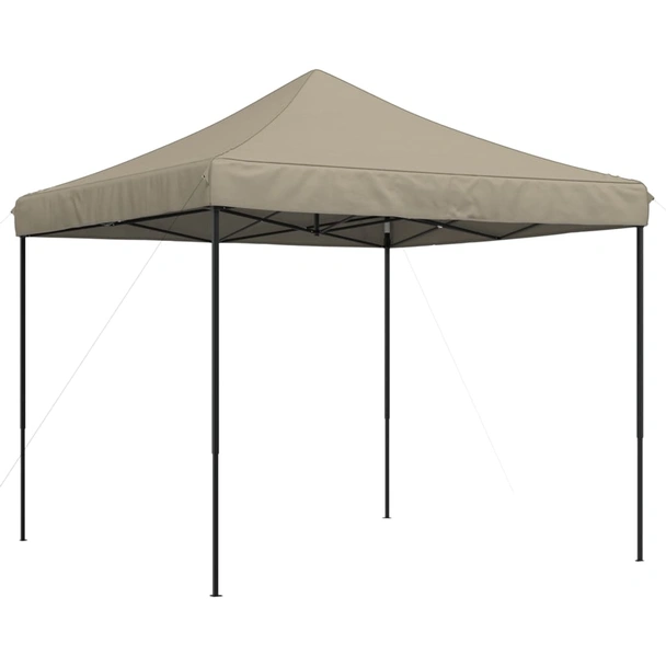 Pop-up парти шатра 2,9 x 2,9 м таупе — оксфорд с PVC — стоманена рамка - Image 2