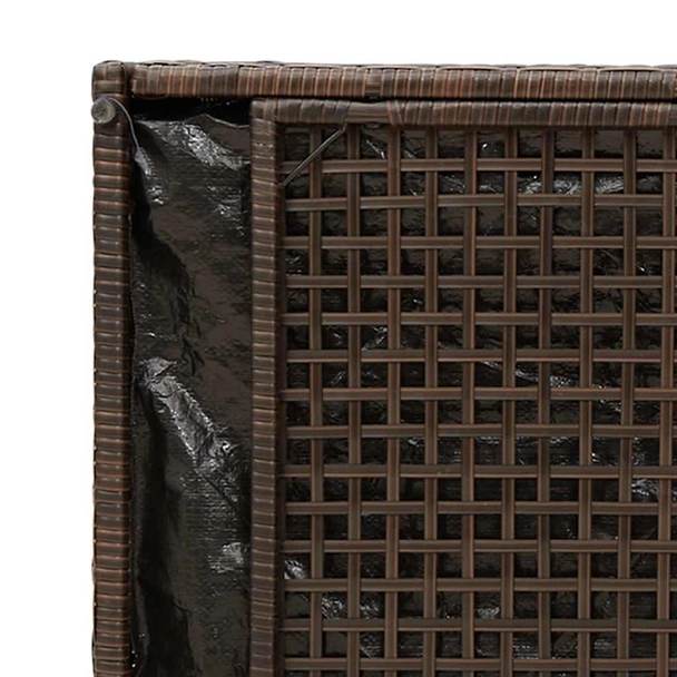 Пейка за съхранение 100 × 45 × 57 см кафява — PE ратан с ракла - Image 10