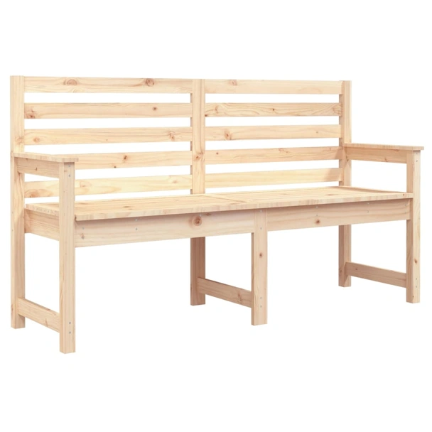Градинска пейка 159,5×48×91,5 см — борово дърво масив - Image 2
