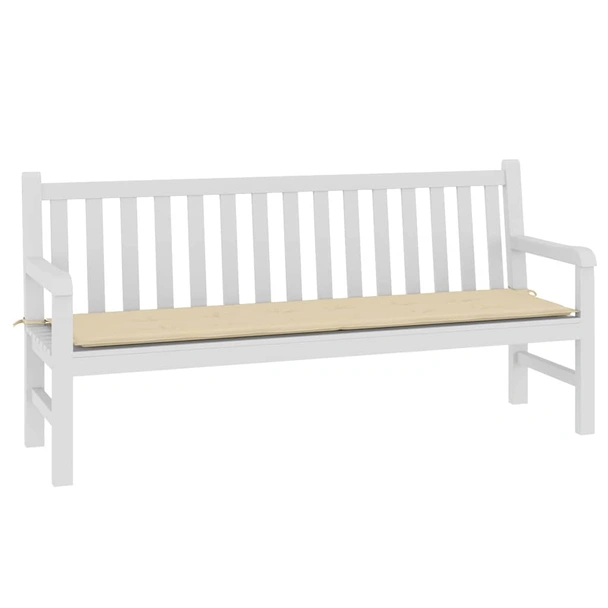 Възглавница за градинска пейка 180x50x3 см бежова — оксфорд - Image 3