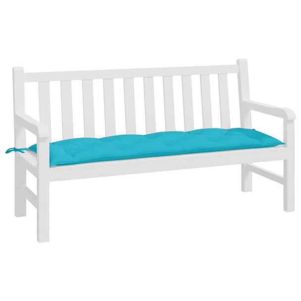 Възглавница за пейка 150x50x7 см тюркоаз — оксфорд плат - Image 3