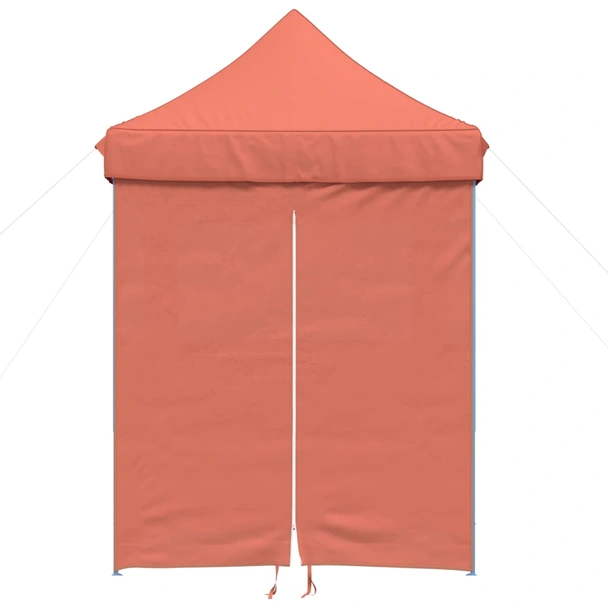 Pop-up парти шатра 2 x 2 м теракота — оксфорд с PVC — 4 стени — стомана - Image 3