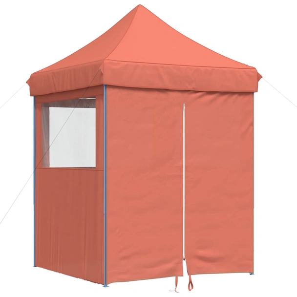 Pop-up парти шатра 2 x 2 м теракота — оксфорд с PVC — 4 стени — стомана - Image 2