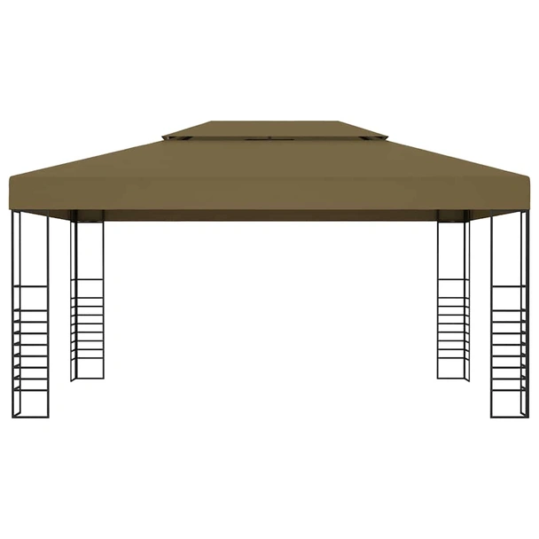 Шатра 3 x 4 м таупе — полиестер 180 г/м² — PA покритие — стомана - Image 2