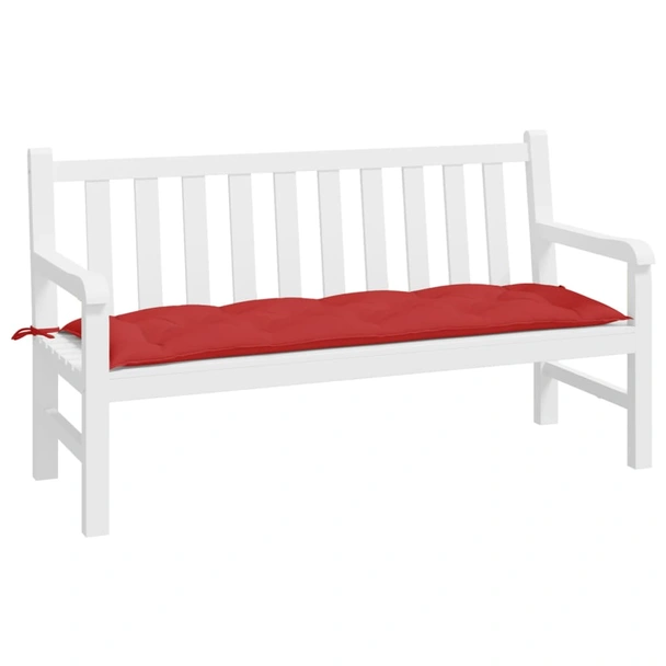 Възглавница за пейка 150x50x7 см червена — оксфорд плат - Image 3