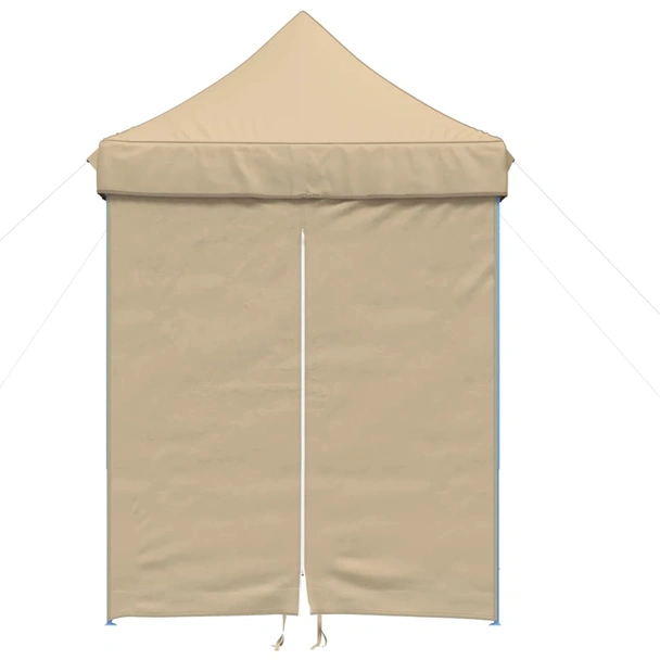 Pop-up парти шатра 2 x 2 м бежова — оксфорд с PVC — 4 стени — стомана - Image 3