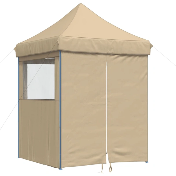 Pop-up парти шатра 2 x 2 м бежова — оксфорд с PVC — 4 стени — стомана - Image 2
