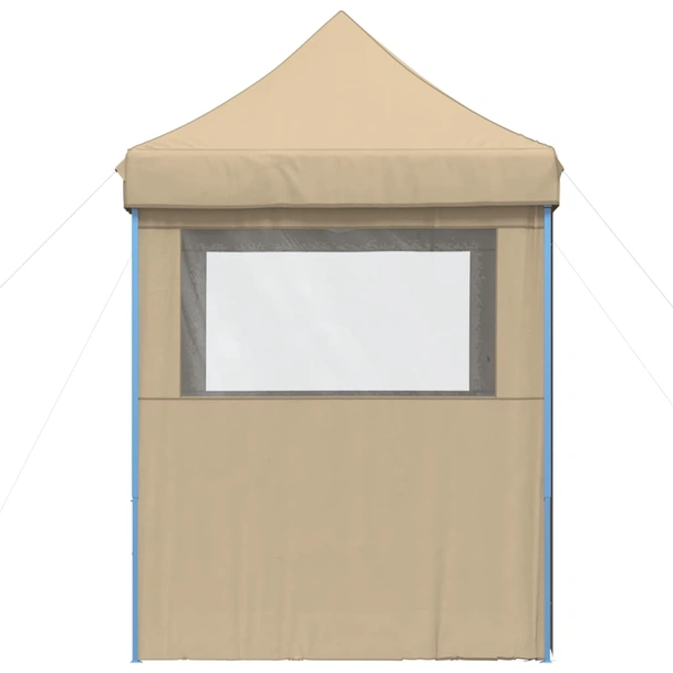 Pop-up парти шатра 2 x 2 м бежова — оксфорд с PVC — 4 стени — стомана - Image 4