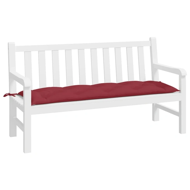 Възглавница за пейка 150x50x7 см виненочервена — оксфорд плат - Image 3