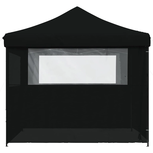 Pop-up парти шатра 2,9 x 2,9 м черна — оксфорд с PVC — 4 стени — стомана - Image 5
