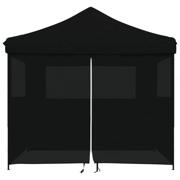 Pop-up парти шатра 2,9 x 2,9 м черна — оксфорд с PVC — 4 стени — стомана - Image 3