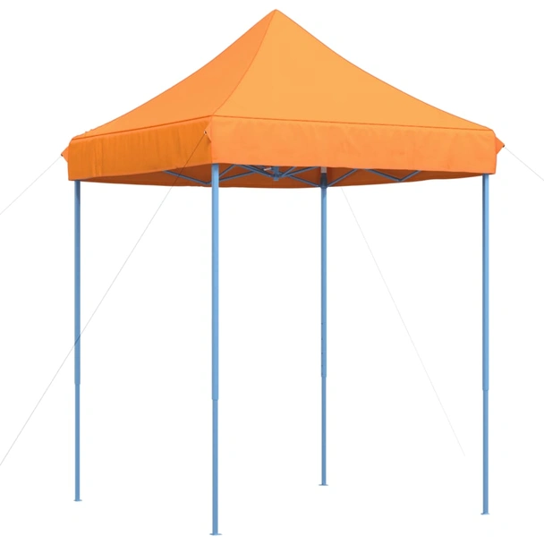 Pop-up парти шатра 2 x 2 м оранжева — оксфорд с PVC — стоманена рамка - Image 5