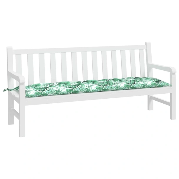 Възглавница за пейка 180x50x7 см с листа — оксфорд плат - Image 3