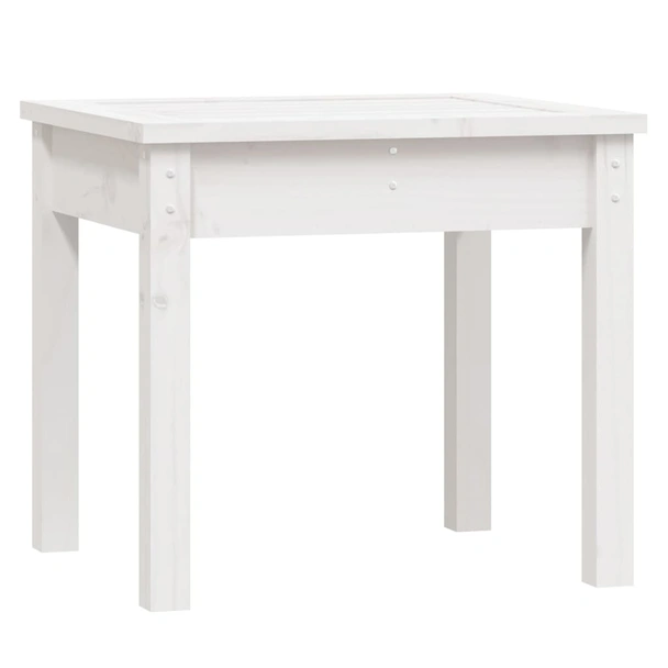 Градинска пейка 50×44×45 см бяла — борово дърво масив - Image 2