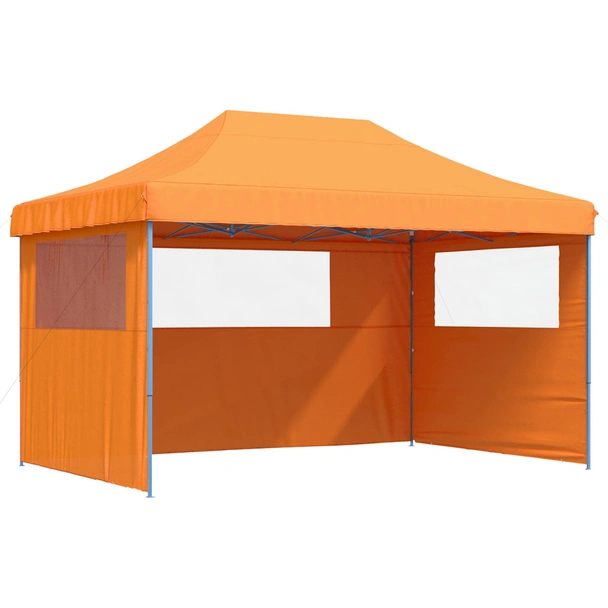 Pop-up парти шатра 4,4 x 2,9 м оранжева — оксфорд с PVC — 3 стени — стомана - Image 2