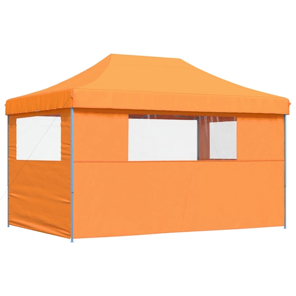 Pop-up парти шатра 4,4 x 2,9 м оранжева — оксфорд с PVC — 3 стени — стомана - Image 5