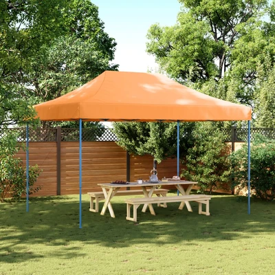 Pop-up парти шатра 4,1 x 2,8 м оранжева — оксфорд с PVC — стоманена рамка