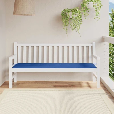 Възглавница за пейка 180x50x3 см кралско синьо — оксфорд плат