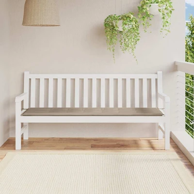 Възглавница за градинска пейка 180x50x4 см таупе — оксфорд