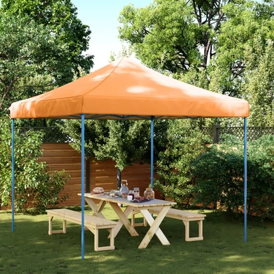 Pop-up парти шатра 2,9 x 2,9 м оранжева — оксфорд с PVC — стоманена рамка