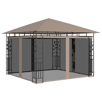 Шатра 3 x 3 м таупе — полиестер 180 г/м² — мрежи против комари