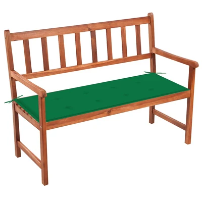 Градинска пейка 120x50x90 см кафява — акация масив — зелена (4 см)