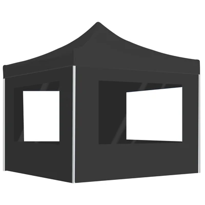 Парти шатра 3 x 3 м антрацит — оксфорд плат с PVC — със стени — алуминий
